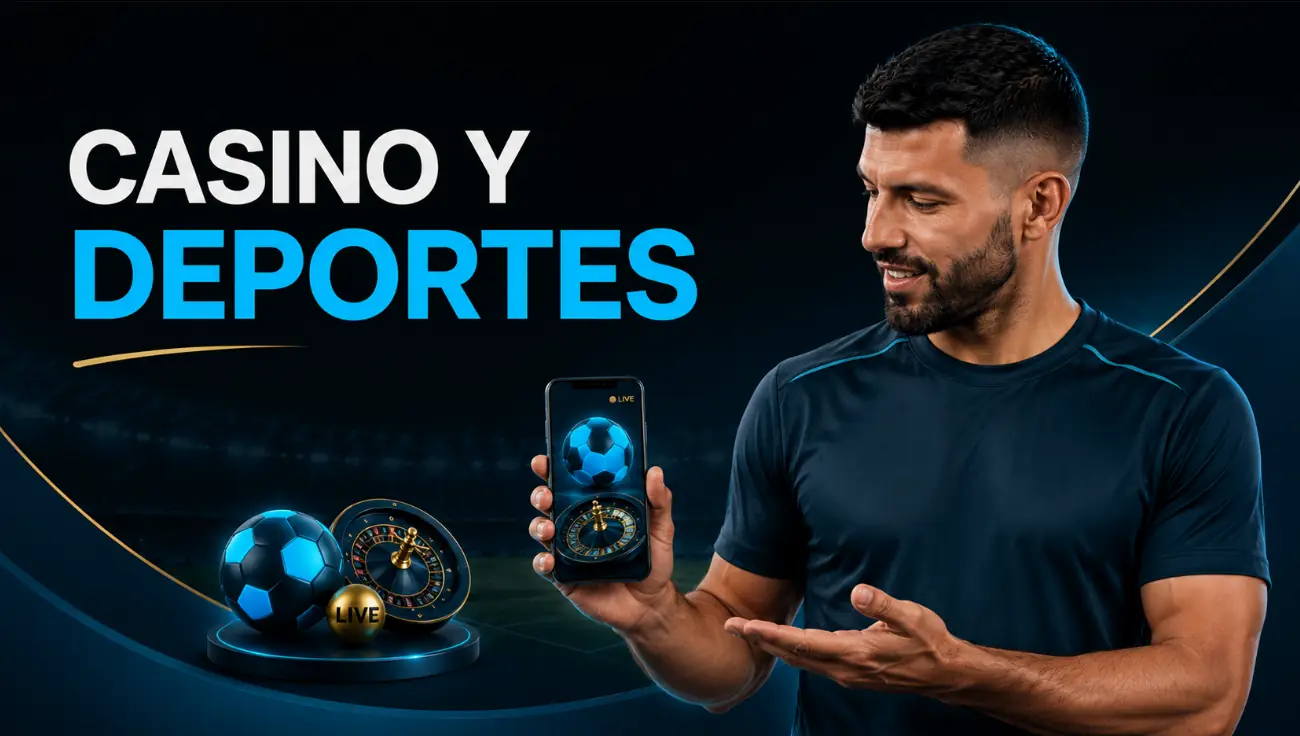 Plataforma del Kun Agüero para Casino y Deportes